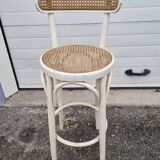 High rattan stool from 1970