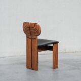 Set of Six 'Africa' Mid-Century Italian Dining Chairs by Scarpa