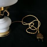 white opaline bedside lamp