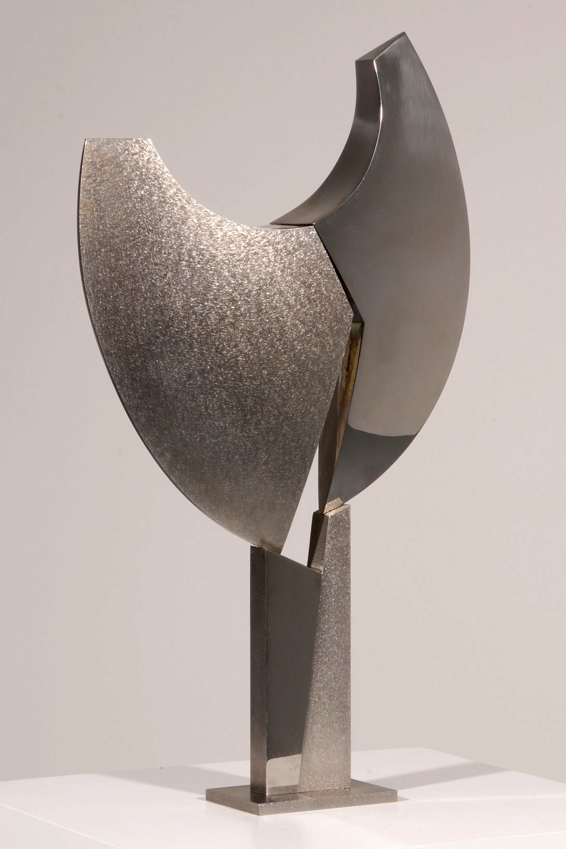 Børge Jørgensen sculpture made of polished steel 1984 1/1