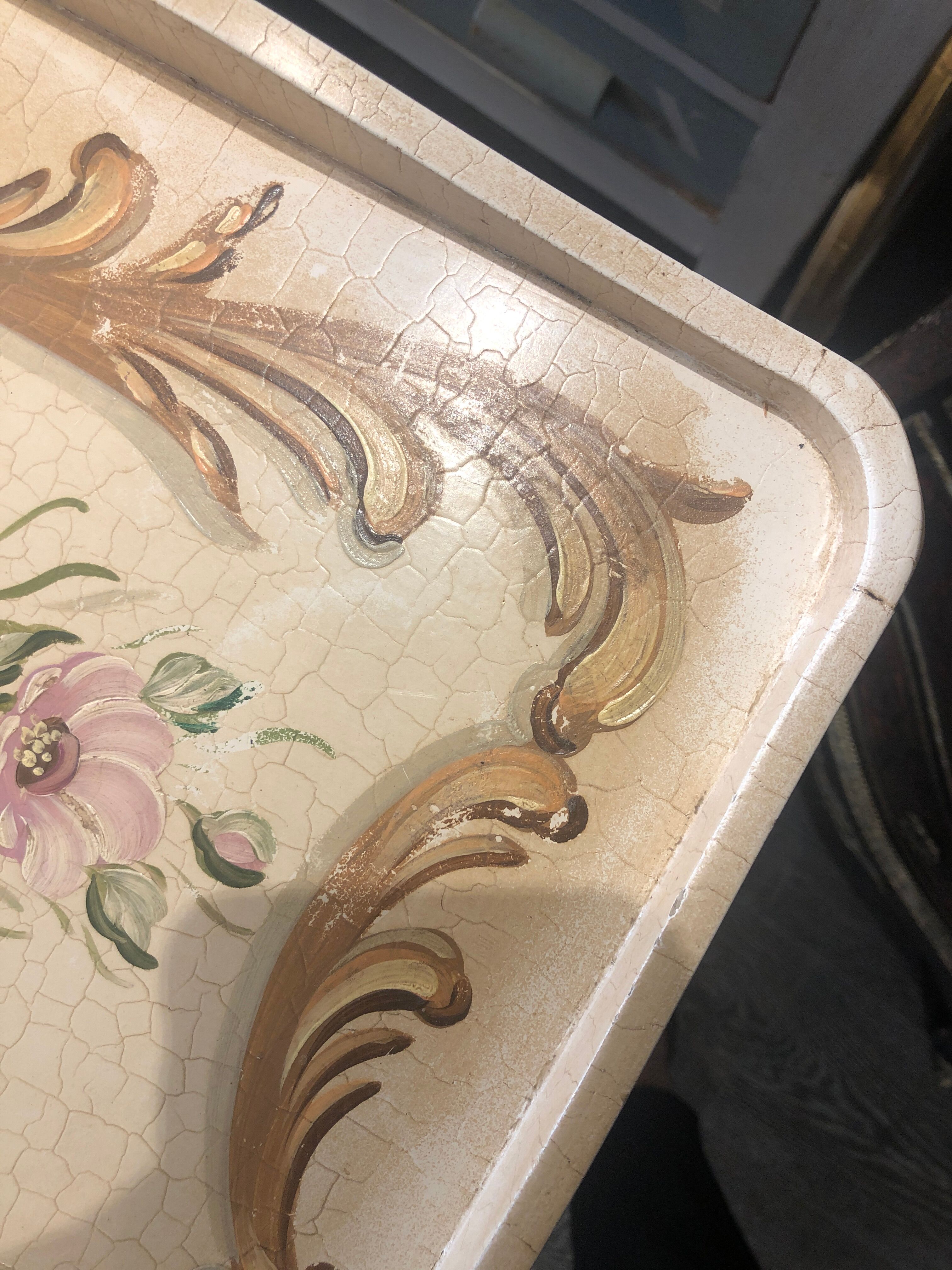 Pair of Venetian bedside louis XV painted