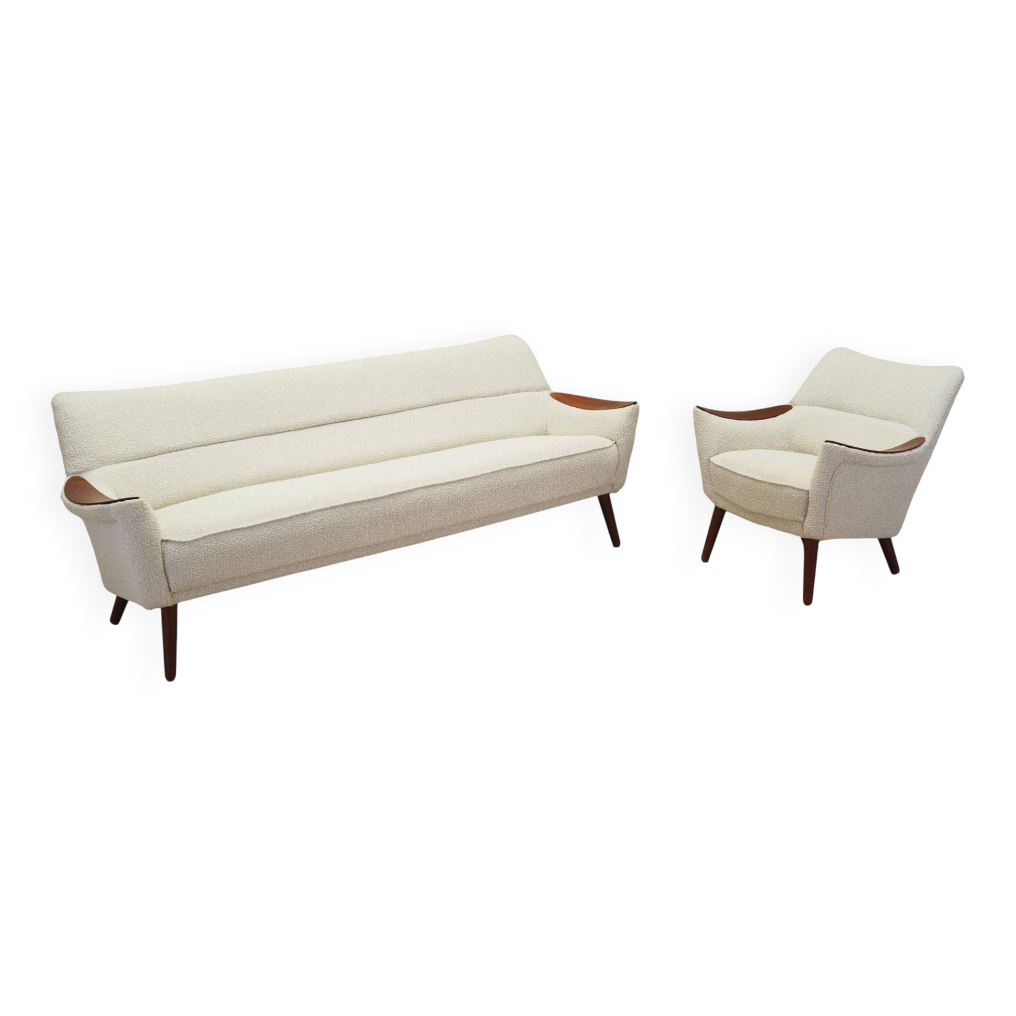 Beige living room set, Danish design, 1970s, production: Denmark