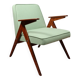Vintage armchair in natural wool, Le vertu menthe, by Chierowski