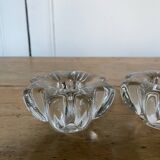 Set of 3 Pierre d'Avesn style glass candle holders