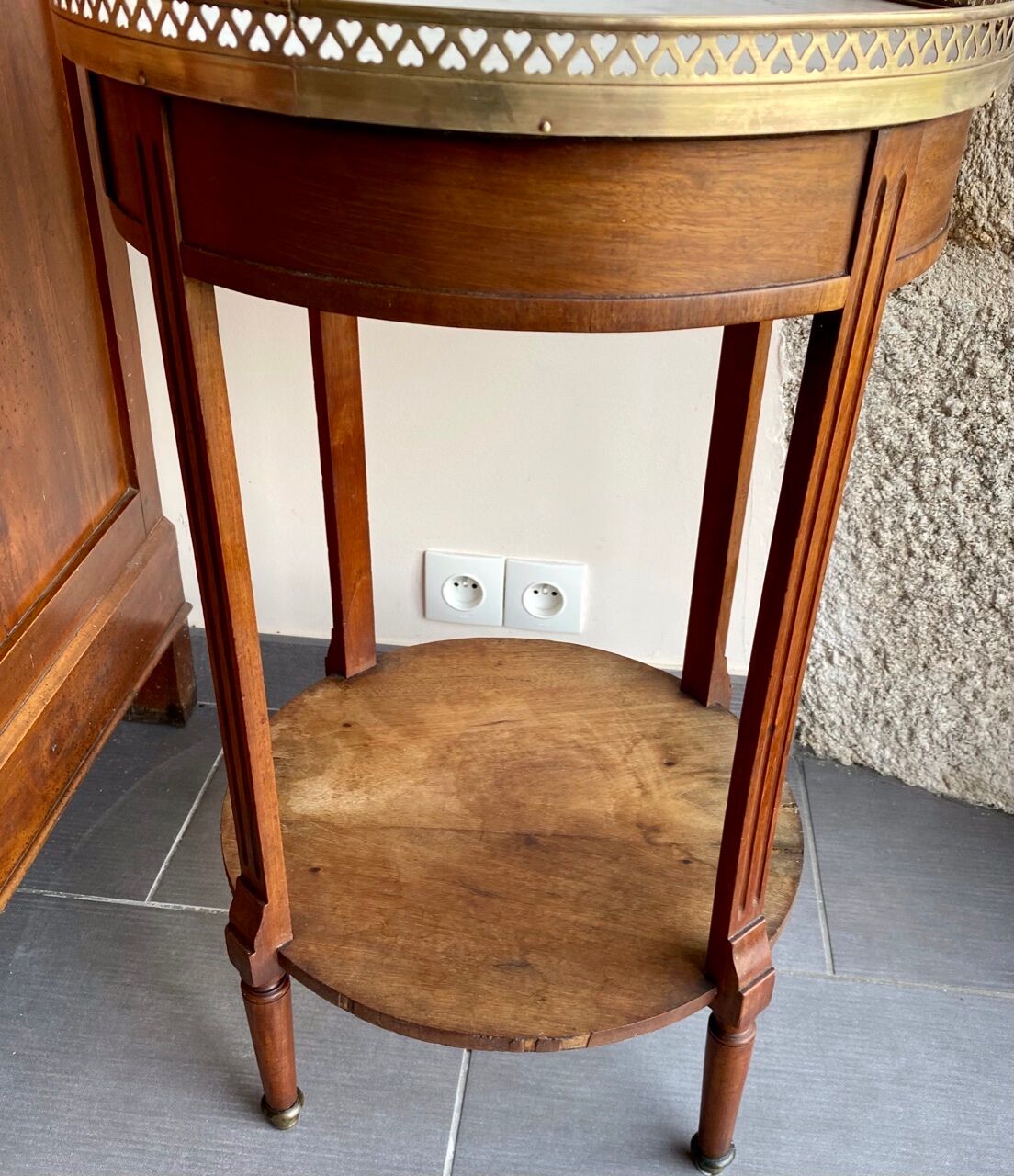 Louis XV-style hot water table in brace, early XX Century