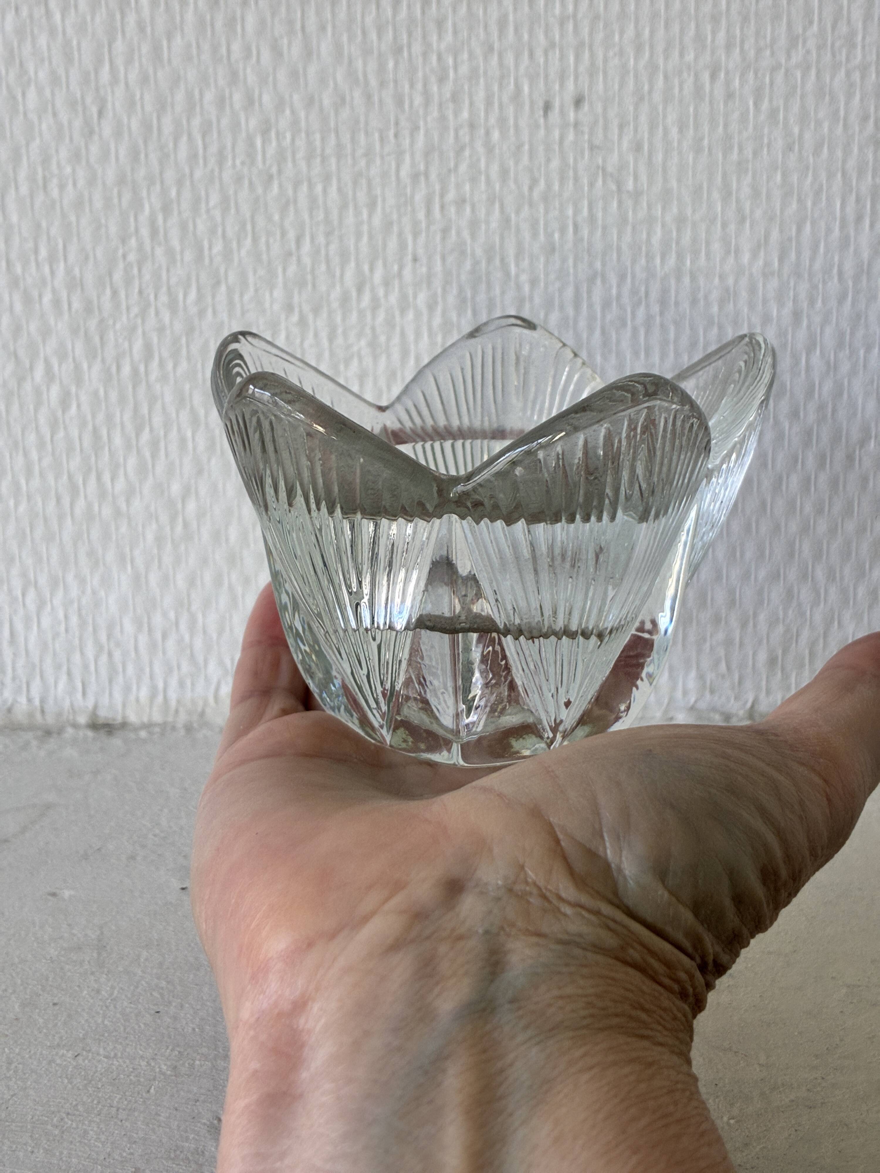 Bougeoir verre forme tulipe