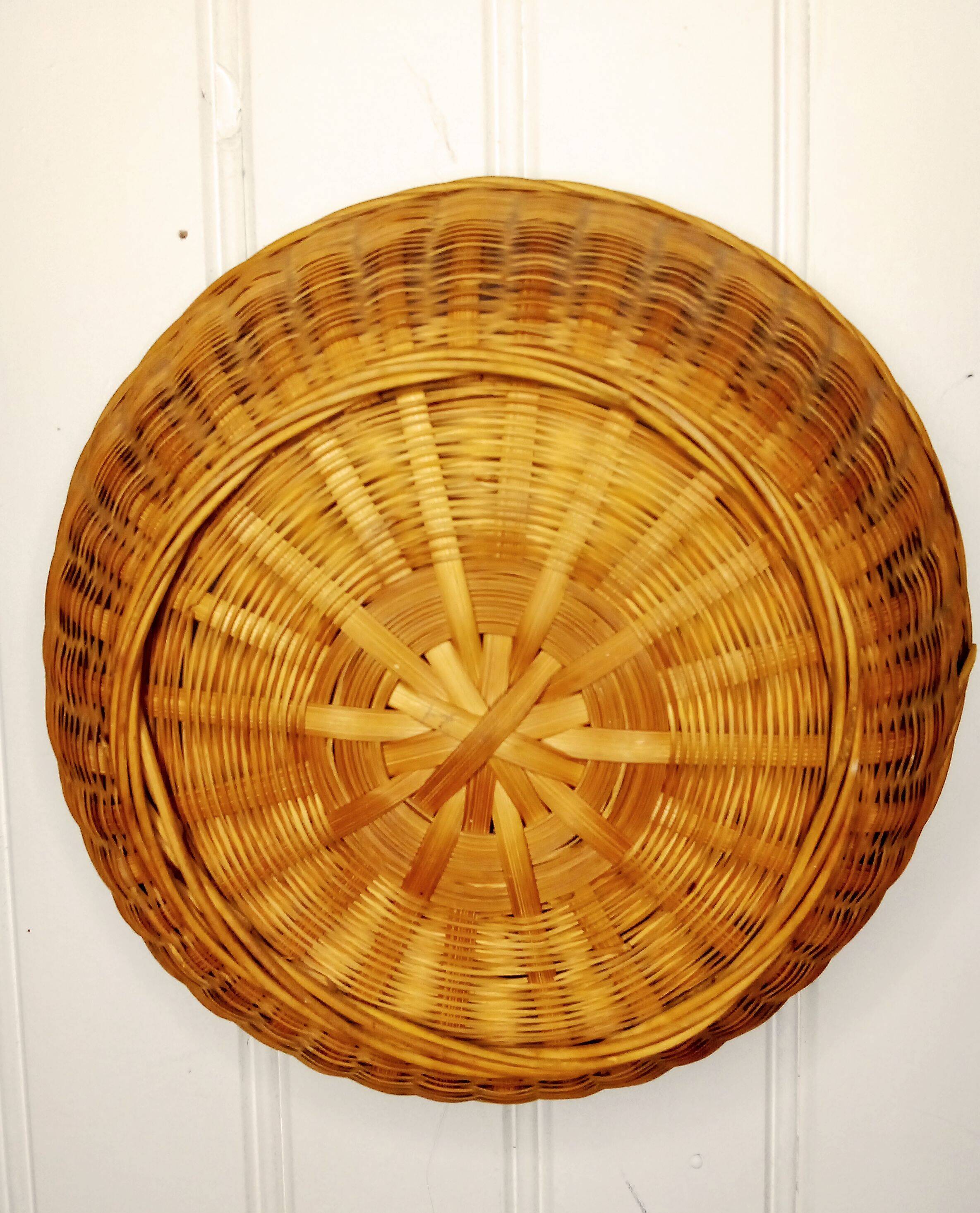 Corbeille osier vintage