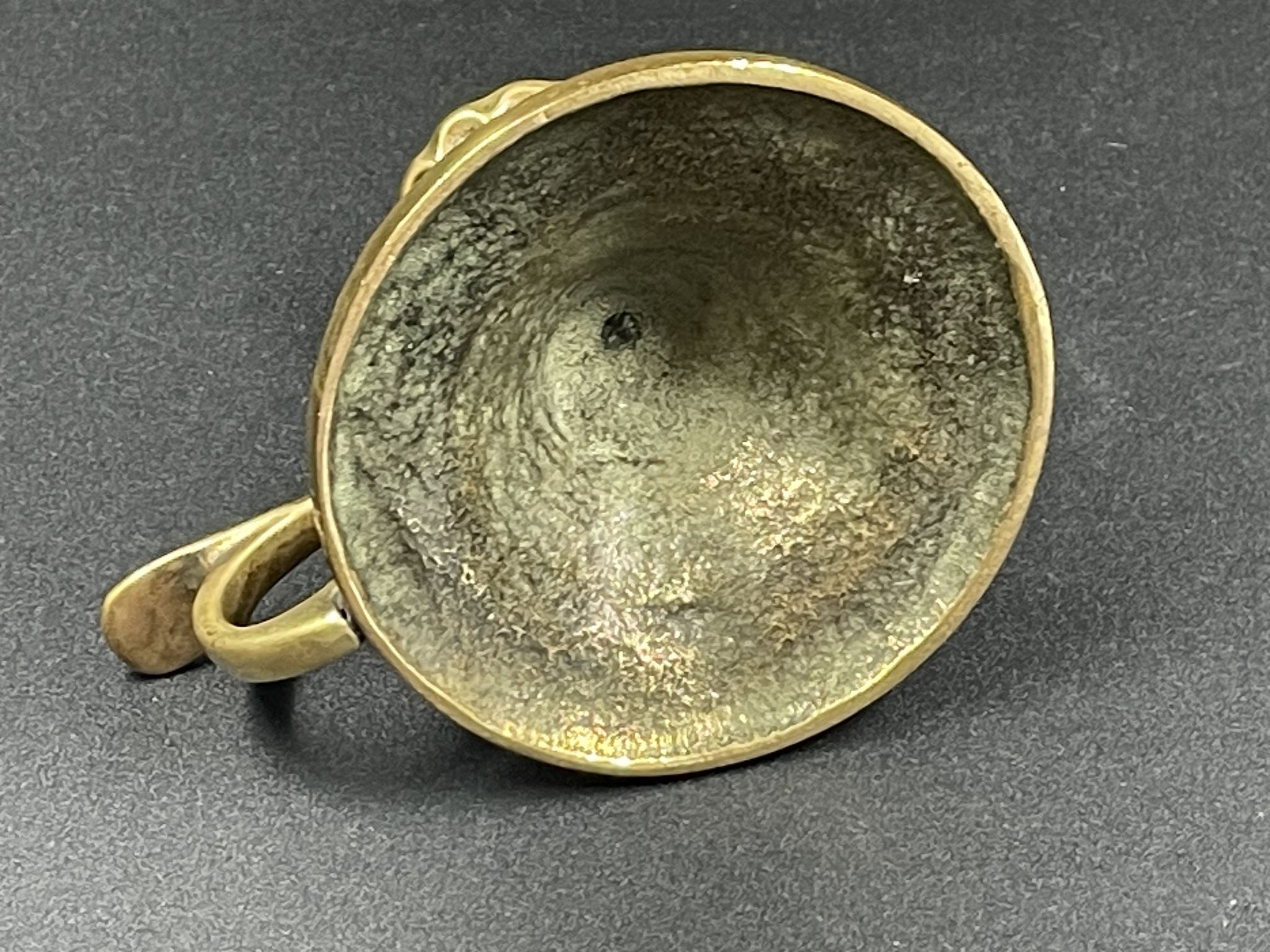 Solid Bronze candle holder, said candle holder for walking or Cellar Rat