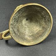 Solid Bronze candle holder, said candle holder for walking or Cellar Rat