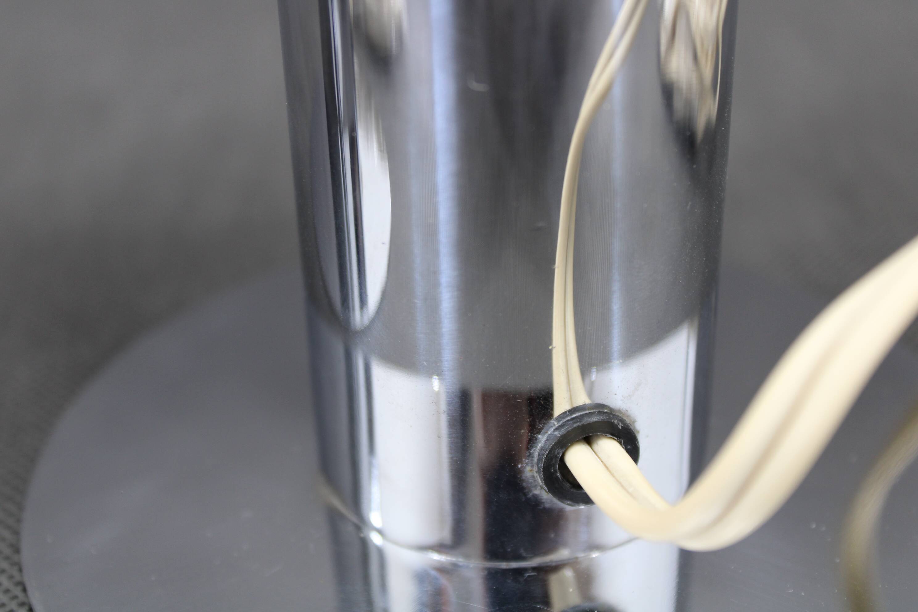 1970s Pair of Chrome Plated Lamps ,Italy