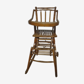 Chaise haute modulable en bois