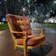 Bench seat and armchair of Guillerme and Chambron