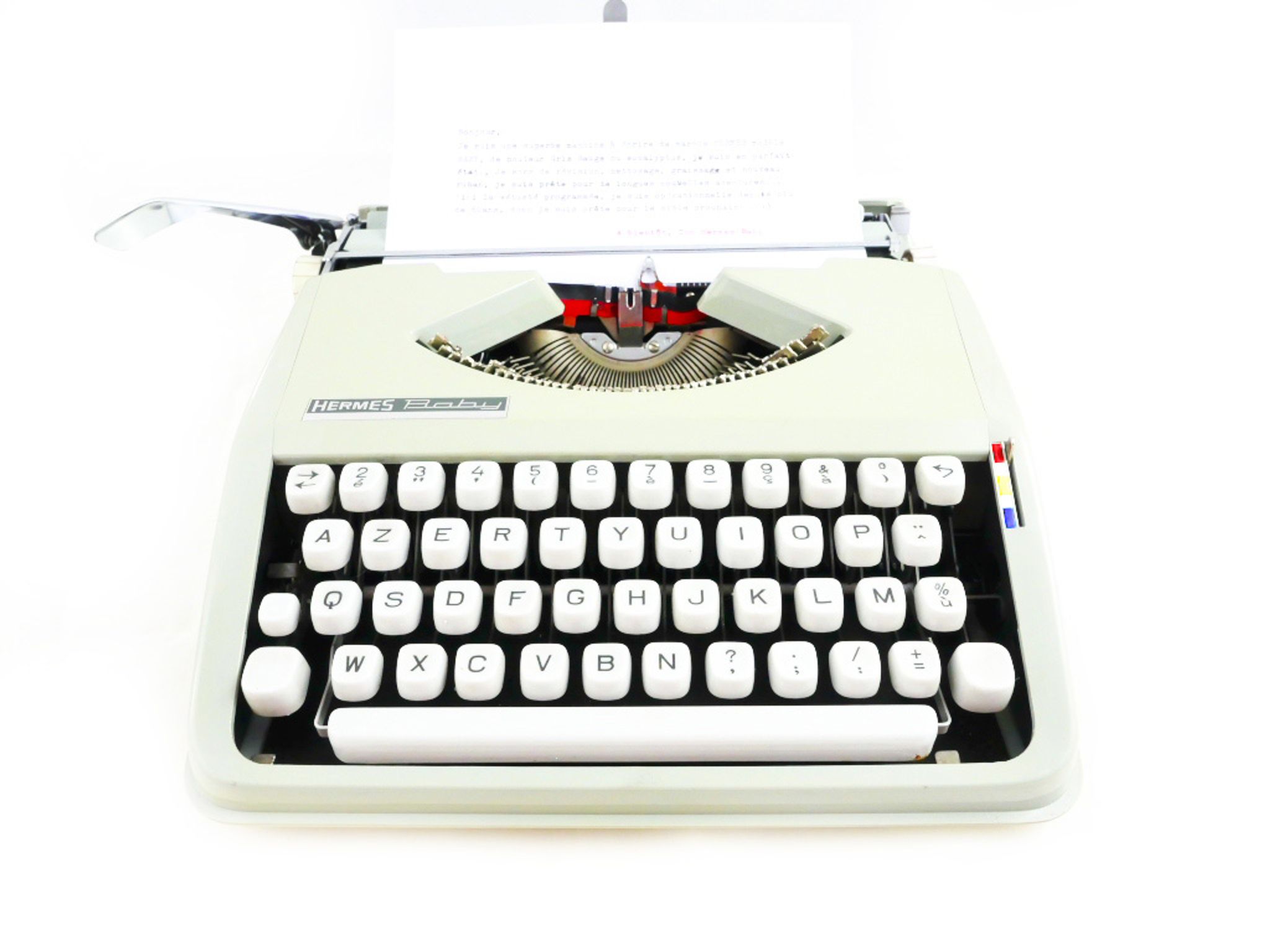 Grey Sage baby hermes typewriter