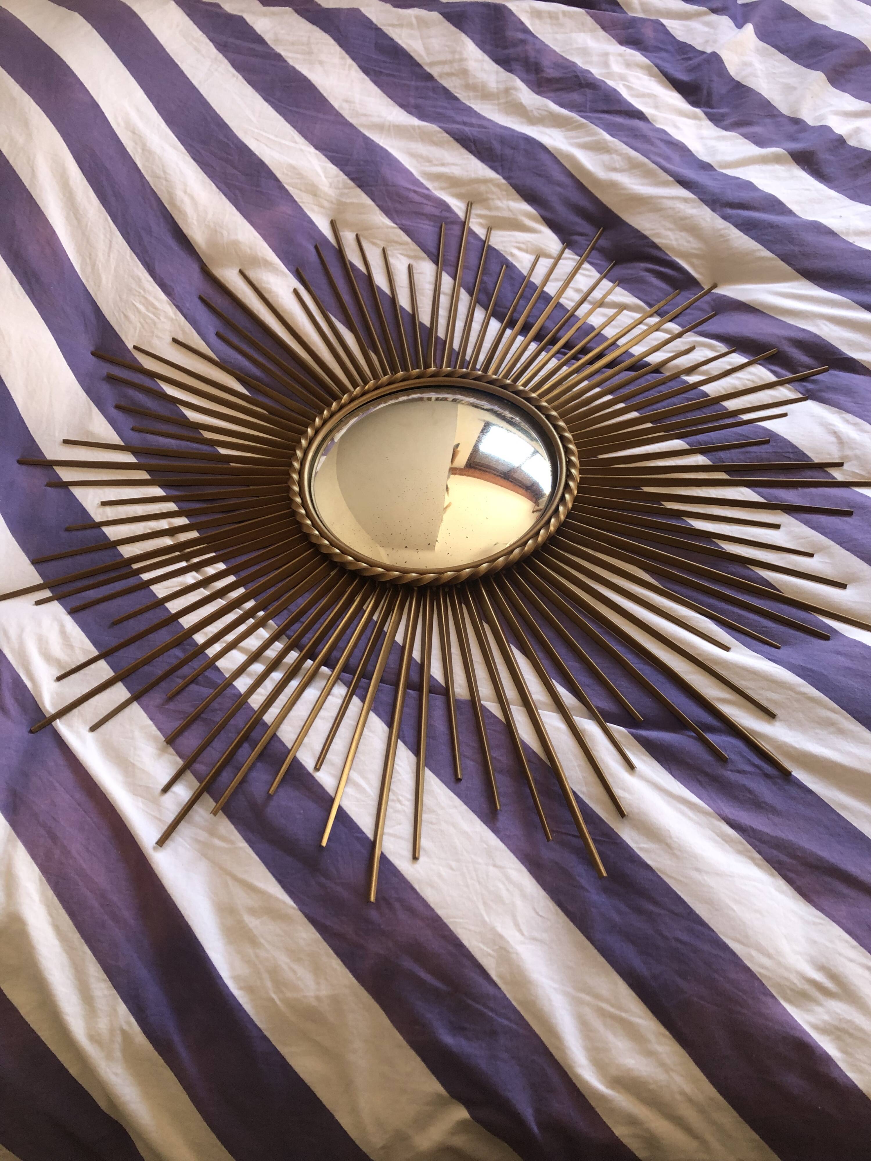 Chaty Vallauris witch's eye curved mirror from the 60s