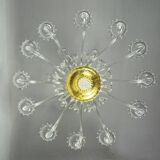 Murano Glass Venetian Chandelier, Colorless, Three Levels of Light