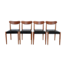 4 chaises scandinaves skaï noir