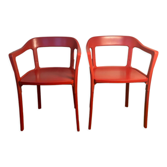 Paire de chaises Steelwood des frères Bouroullec