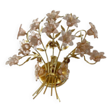 Large Single Pink Murano Flower Sconce 1980’s