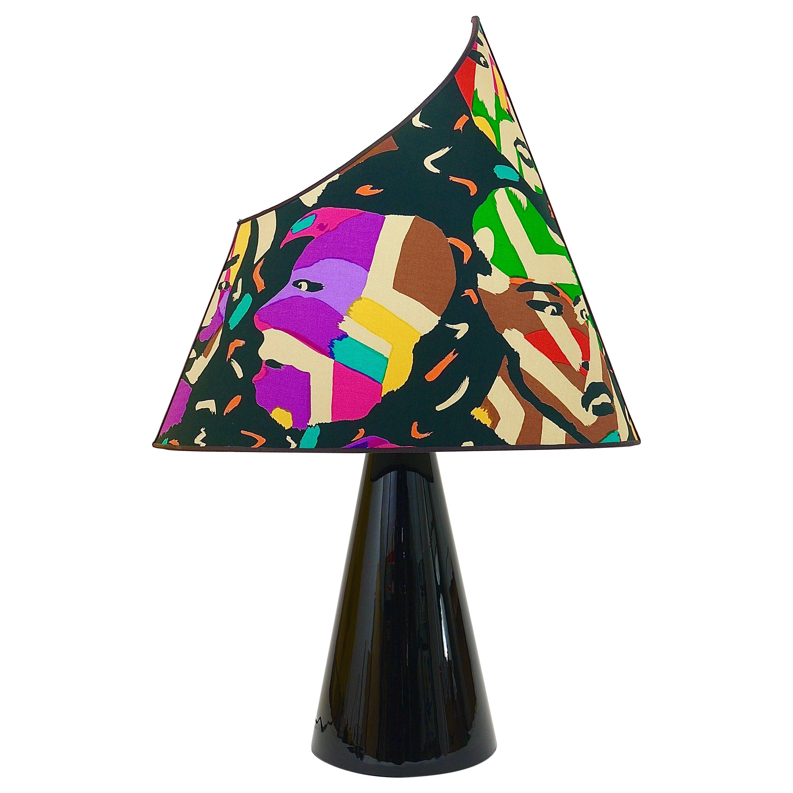 Postmodern table lamp Missoni by Massimo Valloto, Italy, 1980s