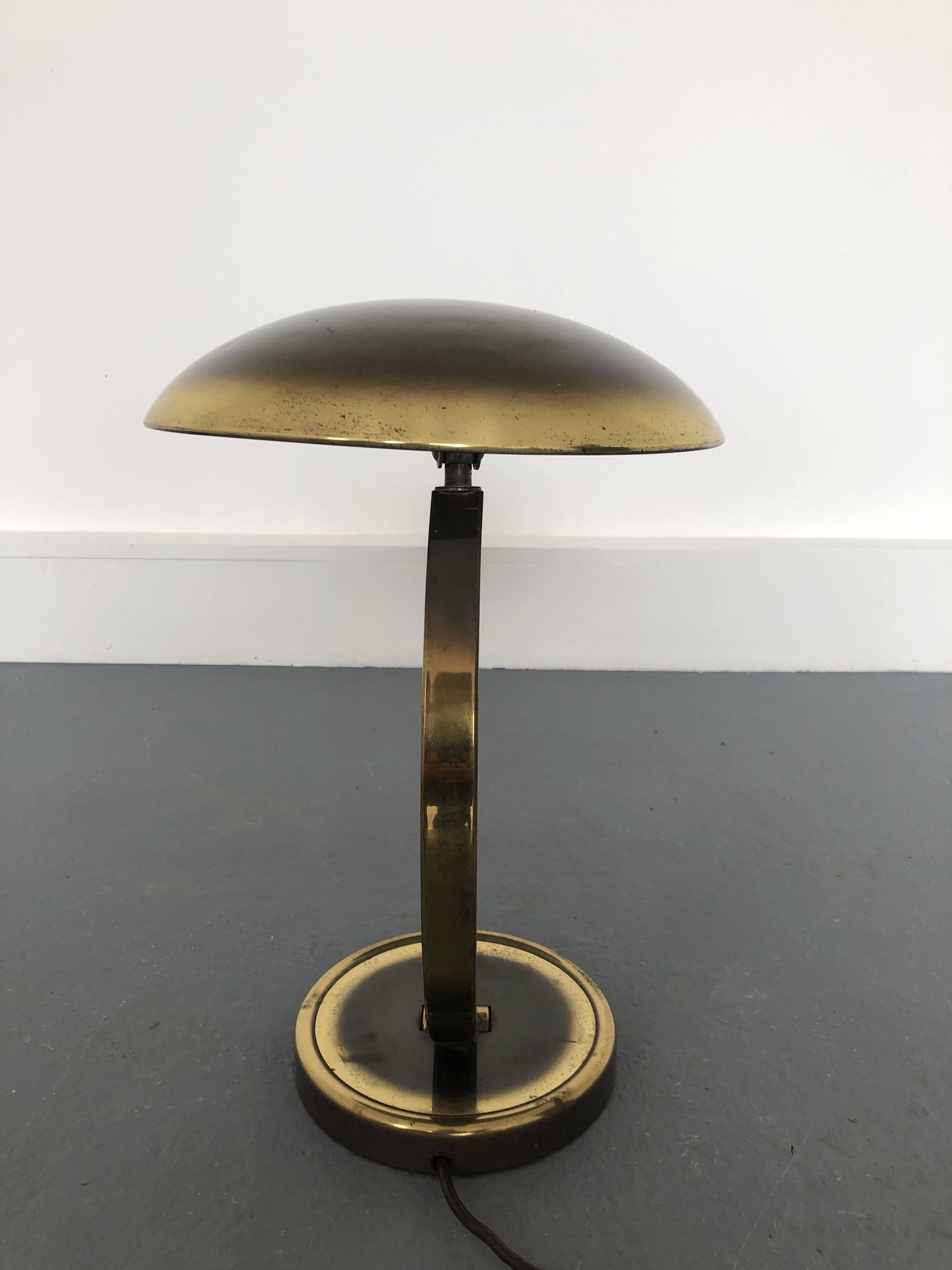 Brass bauhaus desk lamp 6751 by christian dell for kaiser leuchten, 1930s