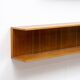 Two minimalist 60s wall shelves in walnut