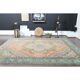1970s Vintage Persian Handmade Wool Cotton Orange Area Rug 278x343