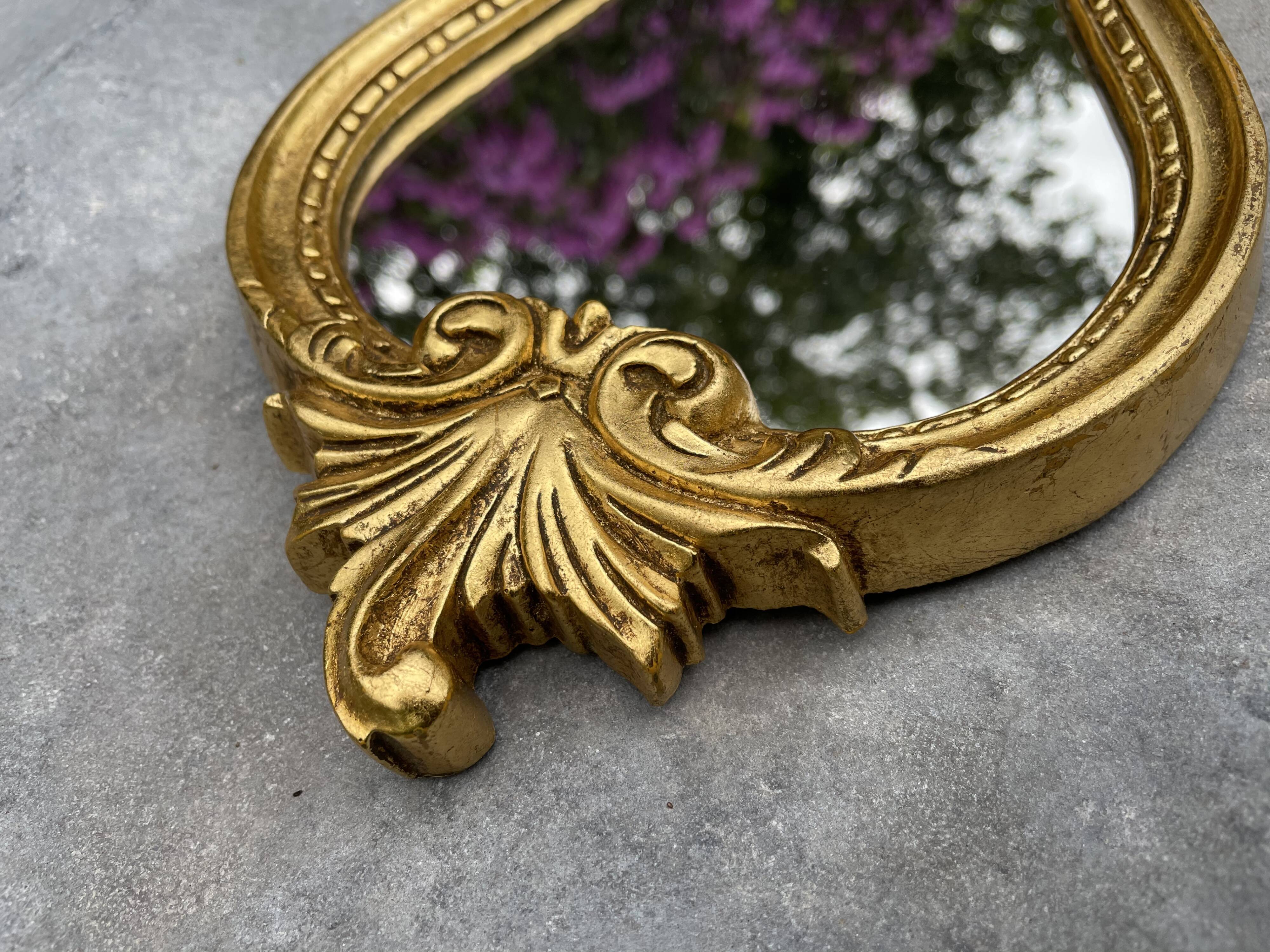 Vintage gold mirror 32 X 18cm