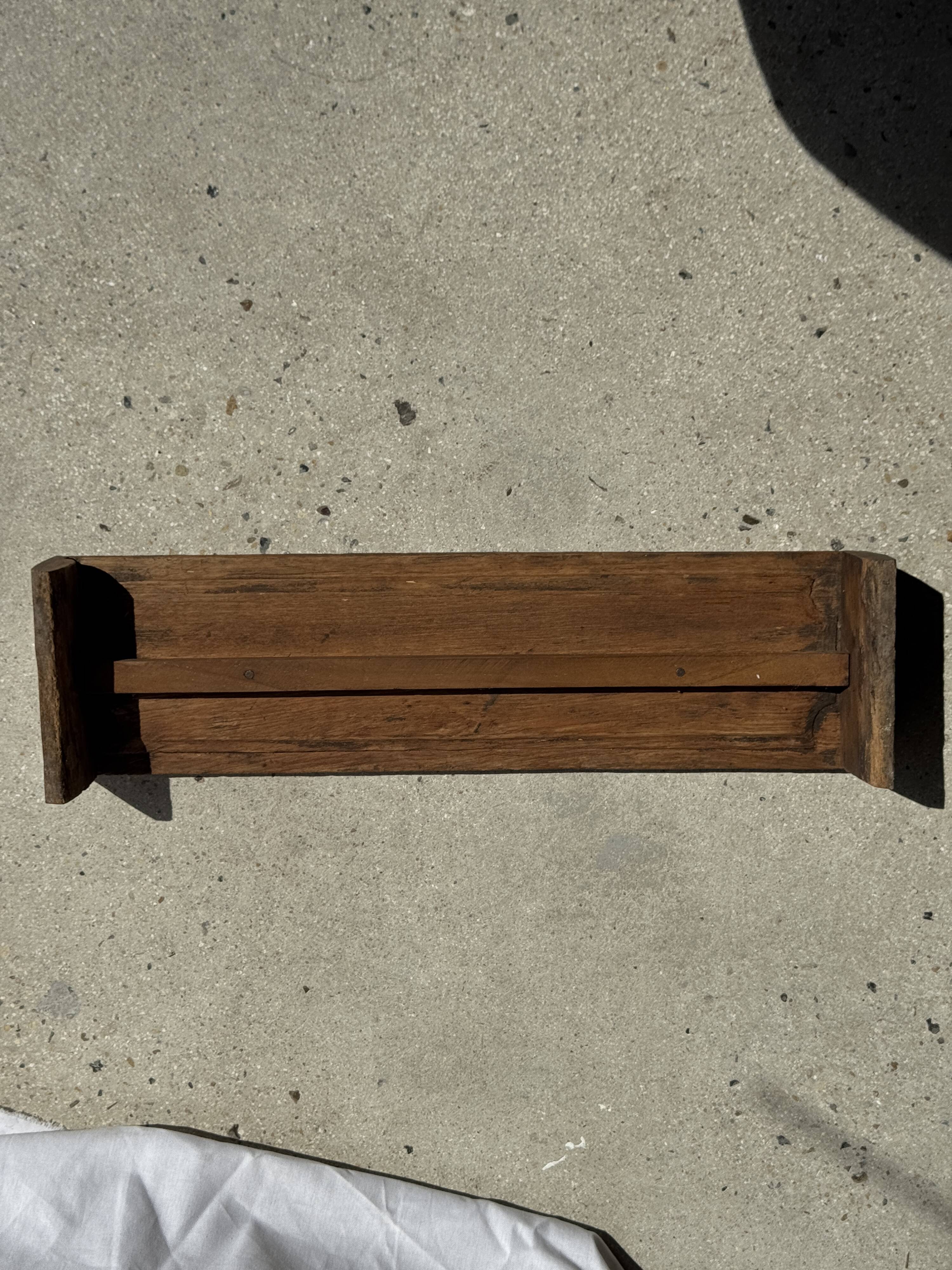 Petit banc en teck ancien bas indonésien ancien H10 L62 l14