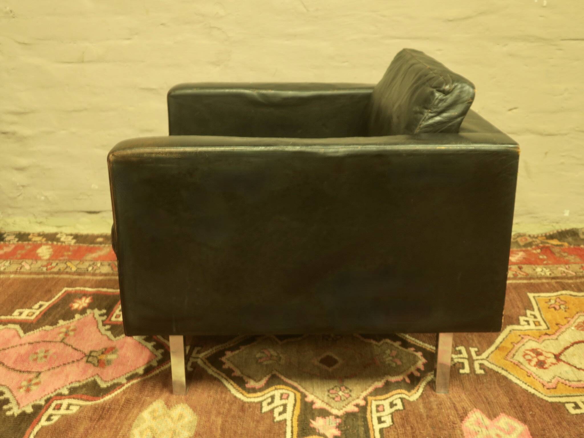 Early COR leather lounge chair, 1950s