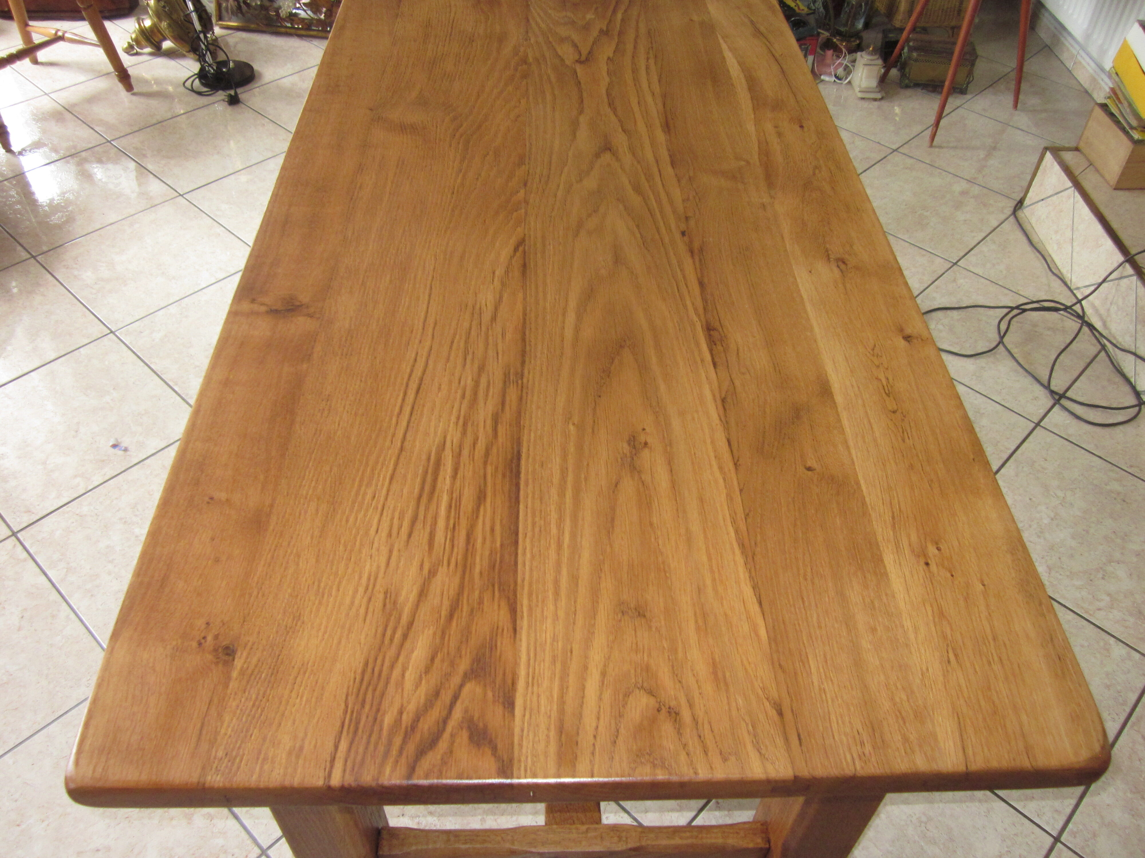 Farmhouse table in solid oak