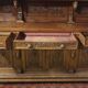 19th-century Renaissance walnut two-body buffet