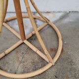Vintage rattan coat rack - 1950s