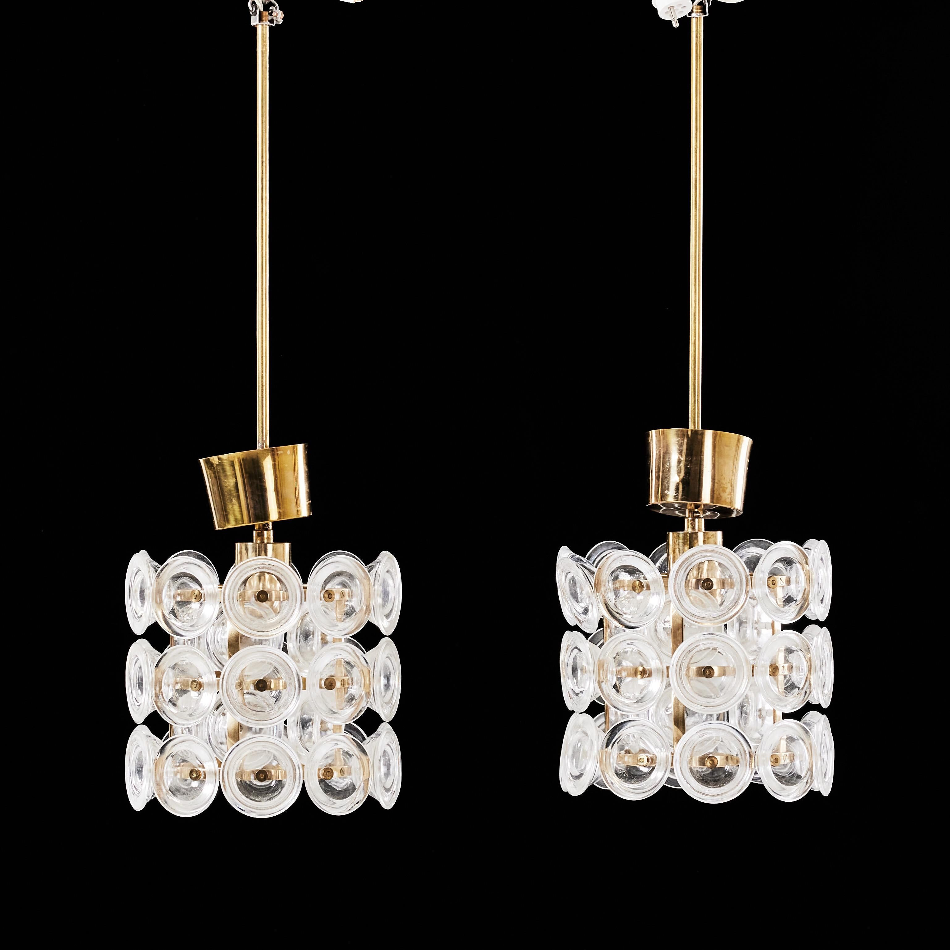 Lamp by Carl Fagerlund made by Orrefors in Sweden in 1960.