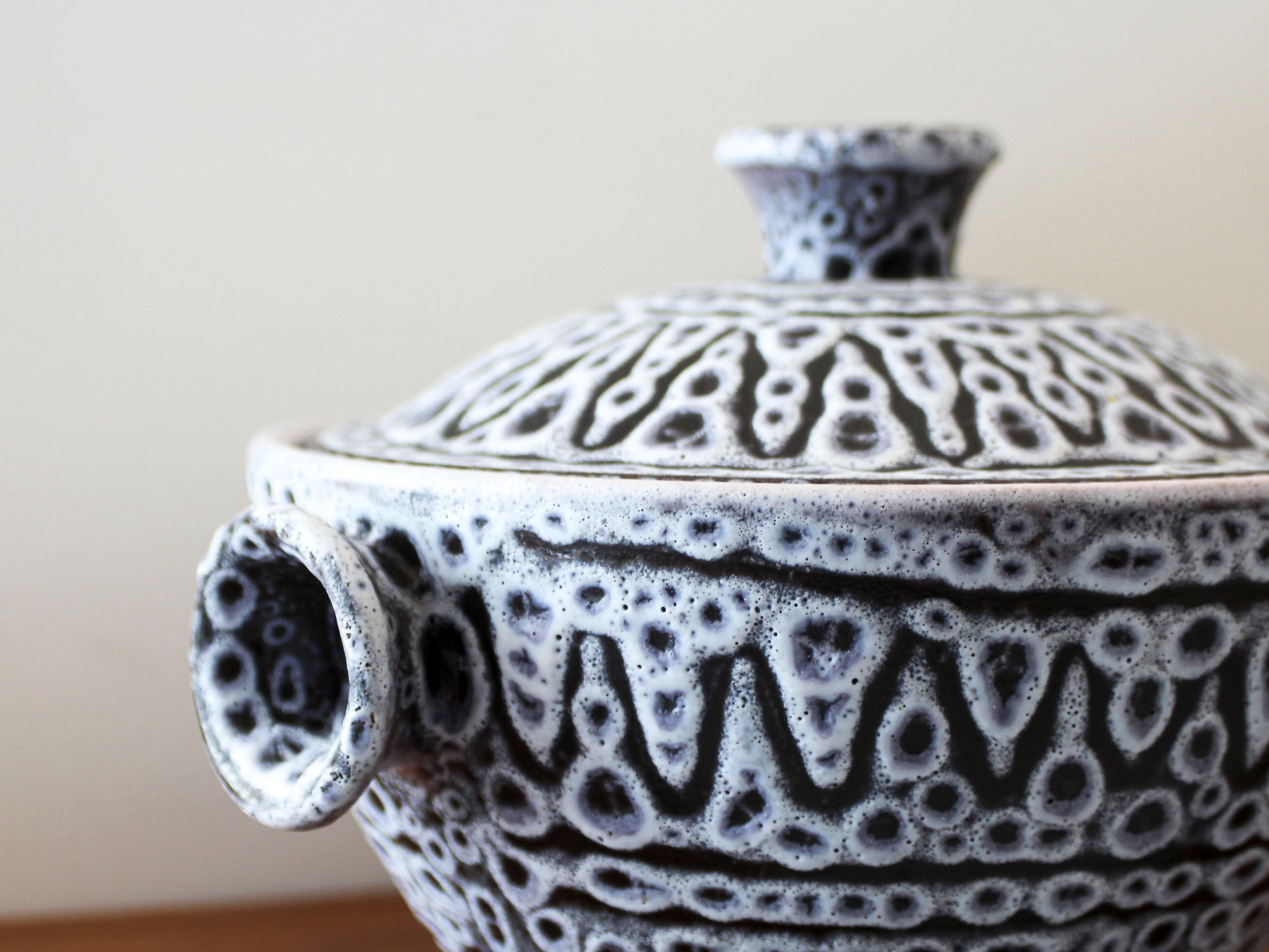 Jean Austruy ceramic covered pot