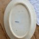 Large oval antique plate, blue and white Dresden porcelain.
