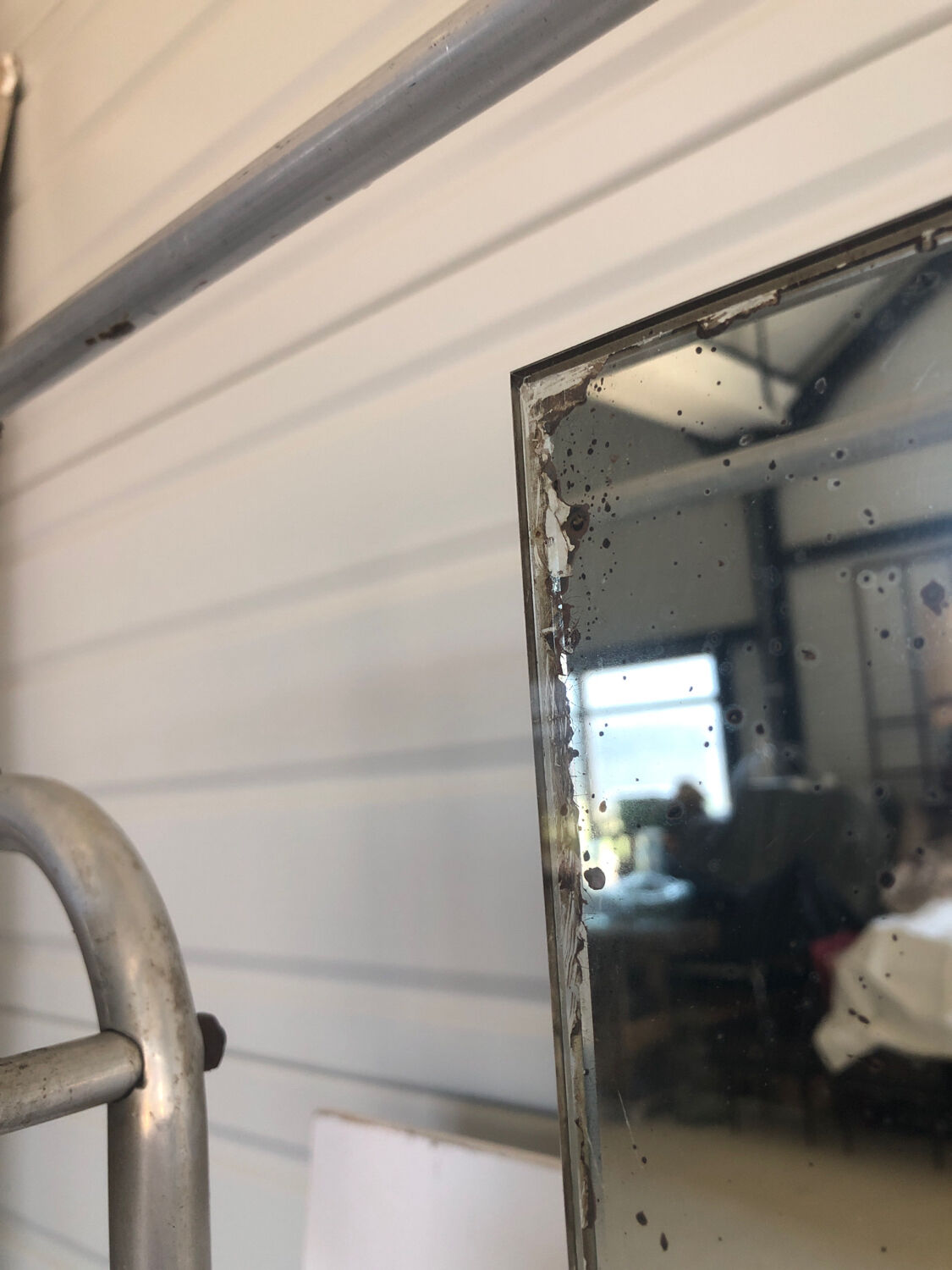 Vintage aluminum coat rack