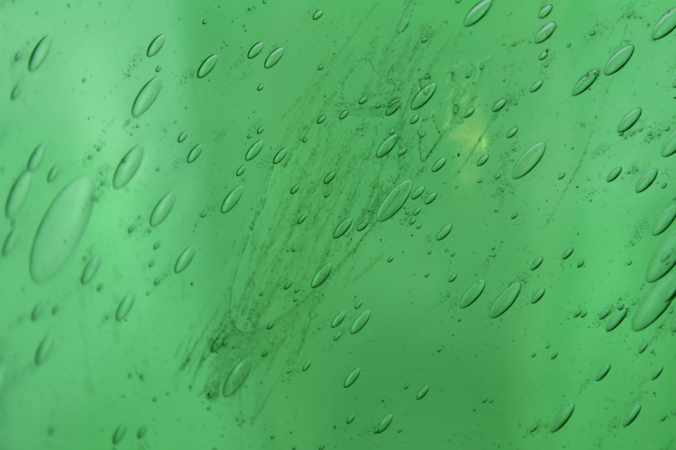 Biot bubble, green, large glass vase