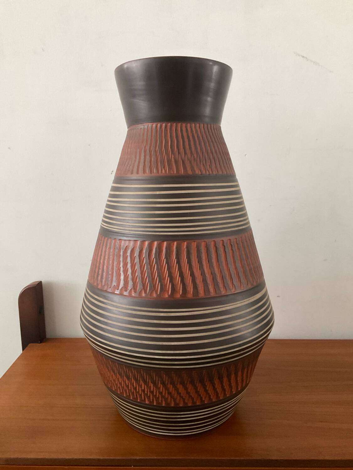 Large vintage Alfred Krupp ceramic vase