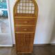 Vintage Library - 2 drawers - Woven rattan cupboard - 1980s - natural