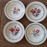 4 digoin sarreguemines plates