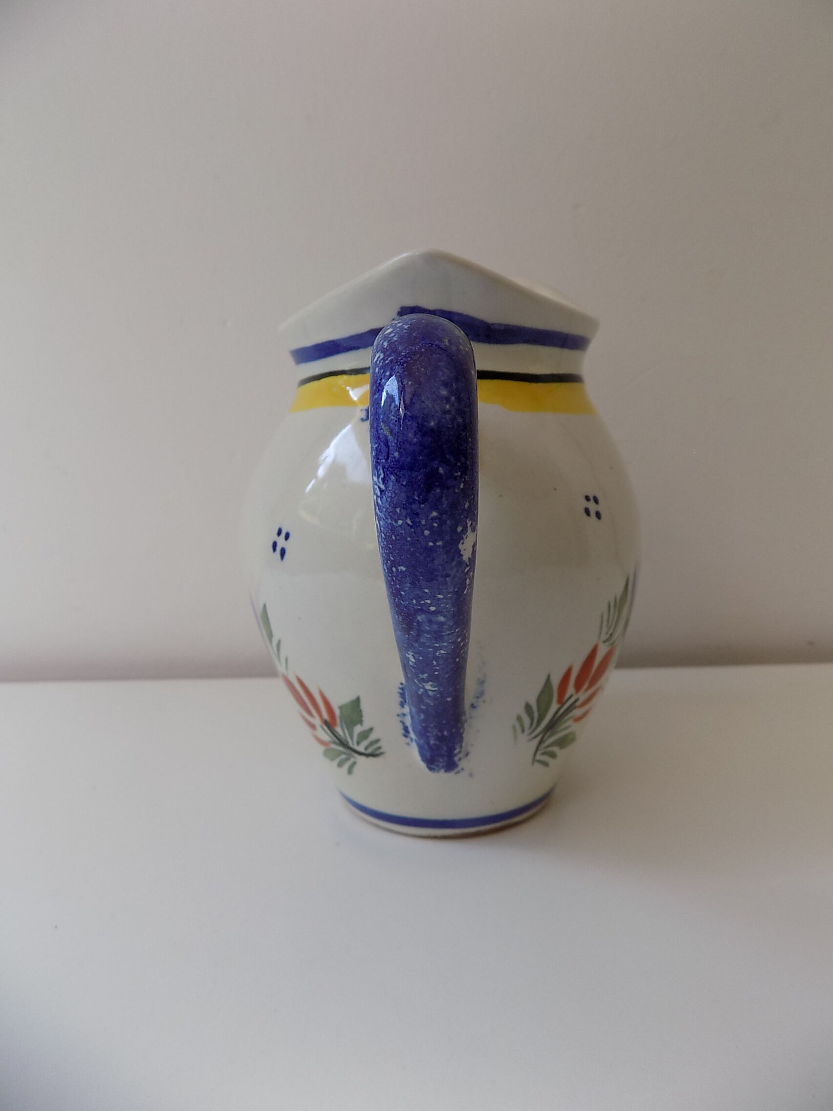 Earthenware Henriot Quimper numbered jug