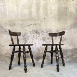 Pair of vintage Basque chairs