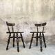 Pair of vintage Basque chairs