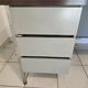 Vintage VINCO desk from the 70s – chrome metal and wooden top – 170 cm