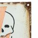 Polish Enamel Sign Danger High Voltage Skull Collectible Item