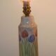 Set of 2 Hand-Painted Jersey Pottery Tulip Design Table / Bedside Lamps