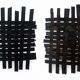 Brutalist wall lights pair 1980