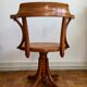 Fauteuil américain de bureau canné Baumann