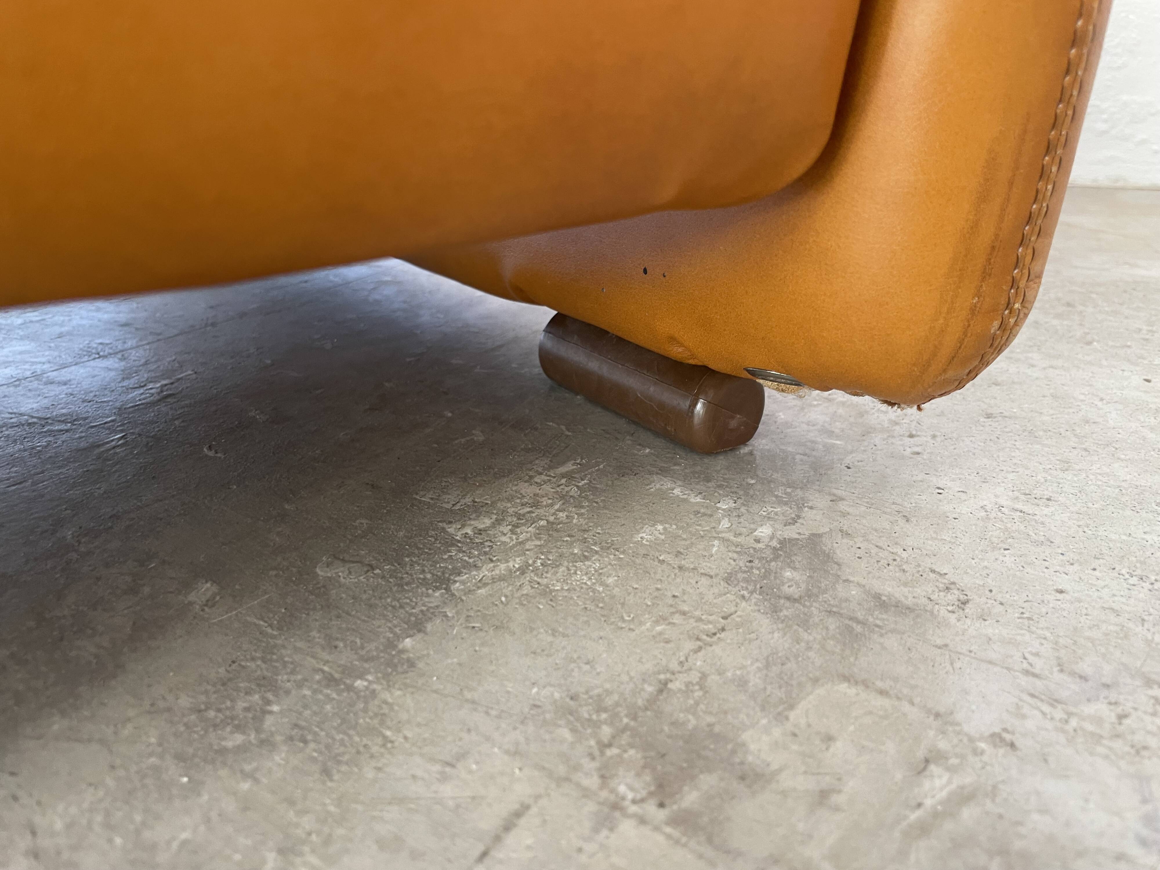 Two seats leather sofa, by Tobias Scarpa