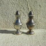 Salt and pepper in silver metal